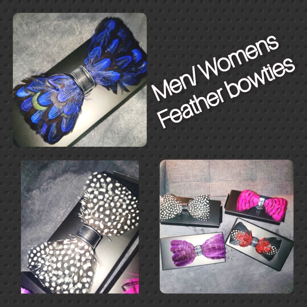 Unisex Feather Bowties (Price is for each)